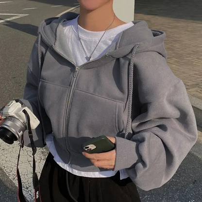 Oversized Hoodie Met Rits | Kort