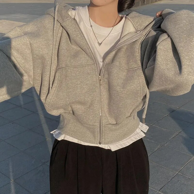 Oversized Hoodie Met Rits | Kort