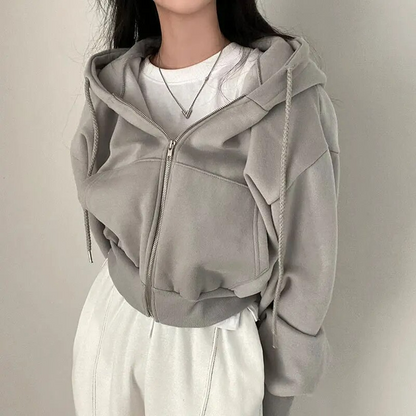 Oversized Hoodie Met Rits | Kort