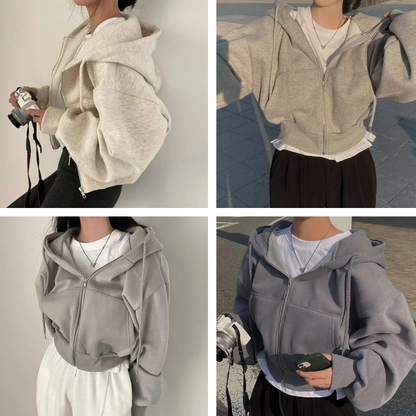 Oversized Hoodie Met Rits | Kort