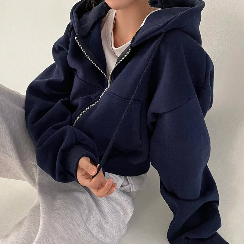 Oversized Hoodie Met Rits | Kort