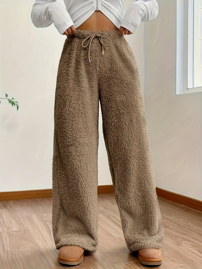 Stijlvolle En Zachte Teddy Sherpa Broek Voor Dames - Linda
