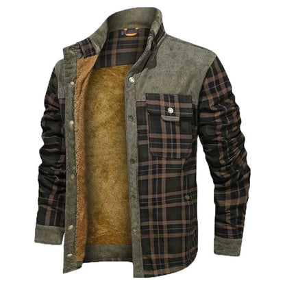 Trendy Geruite Jas Met Borstzakken Voor Heren | Winter
