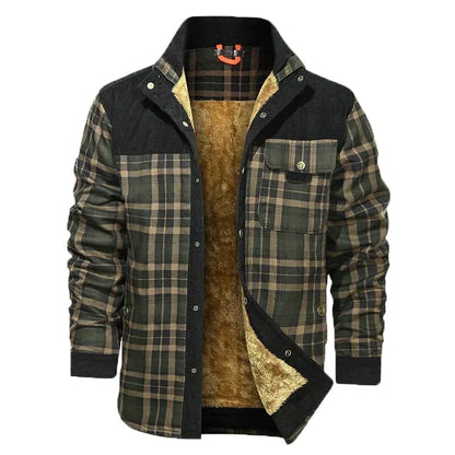 Trendy Geruite Jas Met Borstzakken Voor Heren | Winter