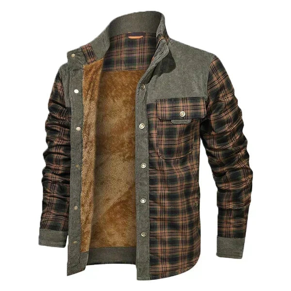 Trendy Geruite Jas Met Borstzakken Voor Heren | Winter