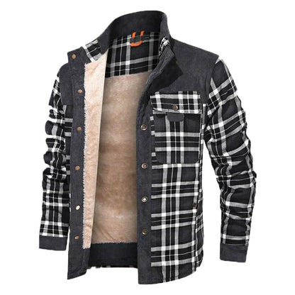 Trendy Geruite Jas Met Borstzakken Voor Heren | Winter