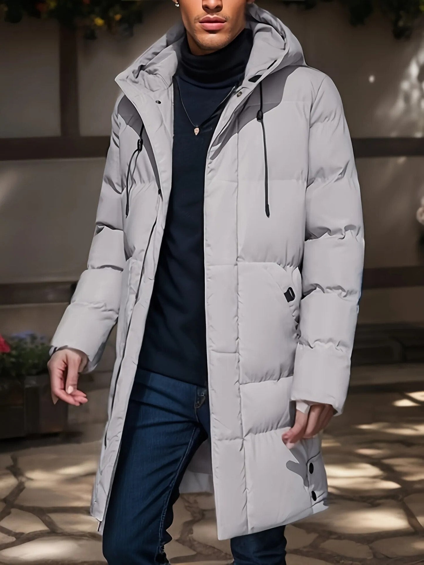 Lange Puffer Parka Voor Heren | Winter