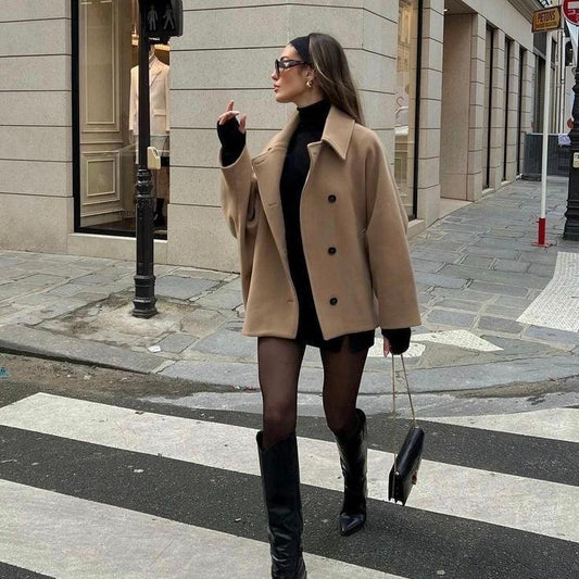 Oversized Korte Trenchcoat Voor Dames - Lucia