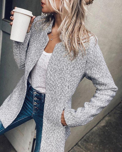 Casual Lange Blazer Met Zakken | Winter