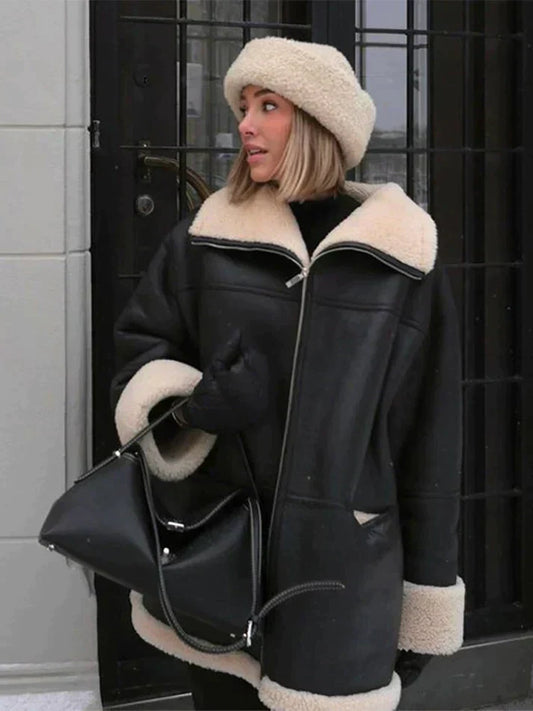 Winterjas Met Oversized Kraag | Ritssluiting