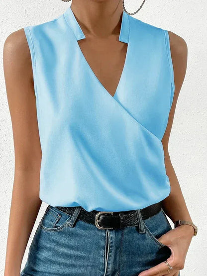 Mona | Elegante Mouwloze Top Met V-hals | Zomer