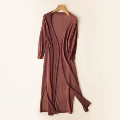 Gebreid Vest Met Open Voorkant | Lang