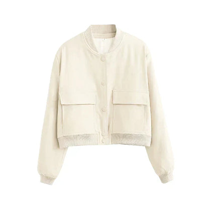 Kort Bomberjack Met Knoopsluiting | Oversized