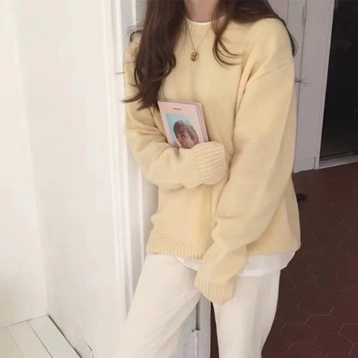 Stijlvolle Oversized Truien Met Ronde Hals | Lange Mouwen