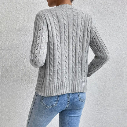 Modieuze Gebreide Vest | Lange Mouwen
