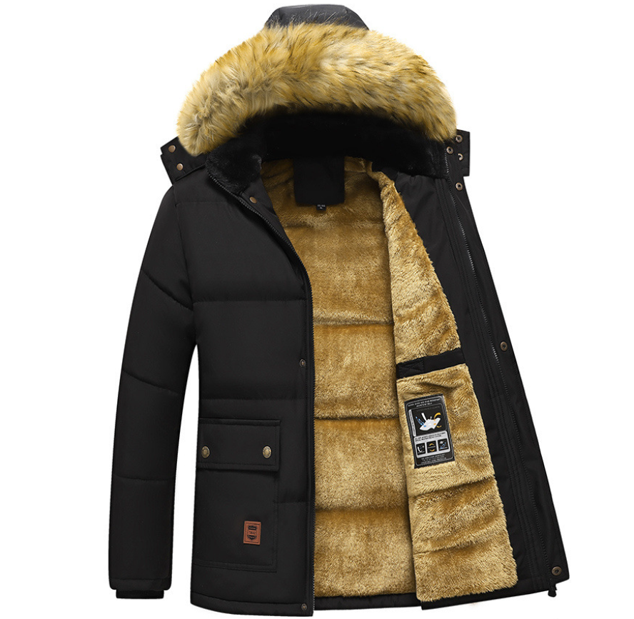 Warme Winterparka Winterjas Voor Heren Met Capuchon Van Bont - NICOLAS
