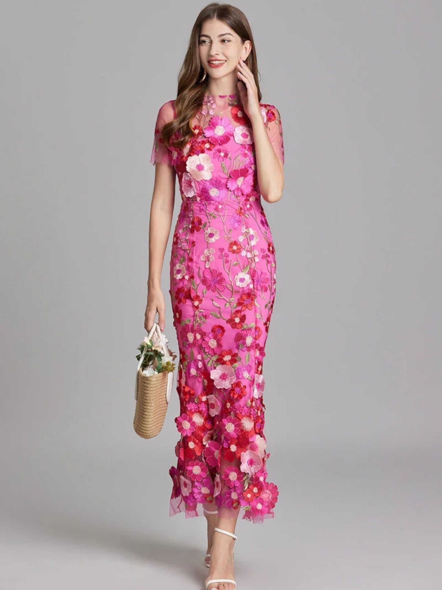 Camila | Elegante Geborduurde Jurk | Maxi