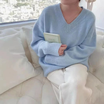 Dames Trui Met V-Hals Voor De Winter | Lange Mouwen