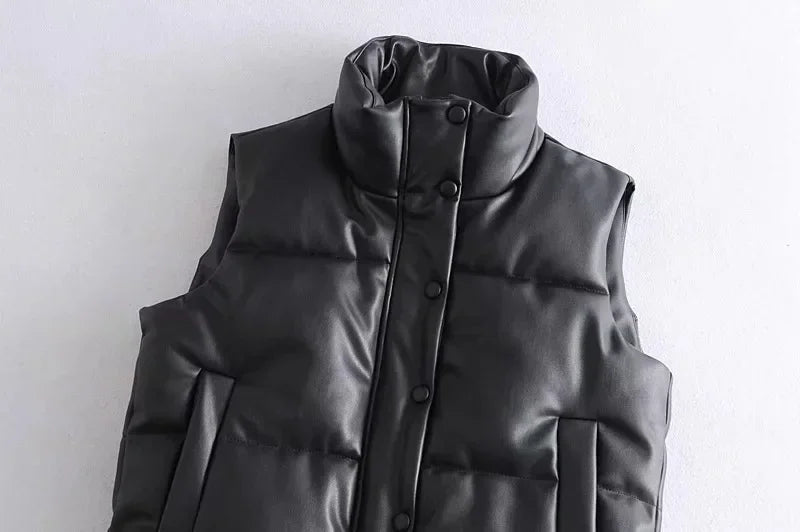 Trendy Mouwloos Puffervest | Kort