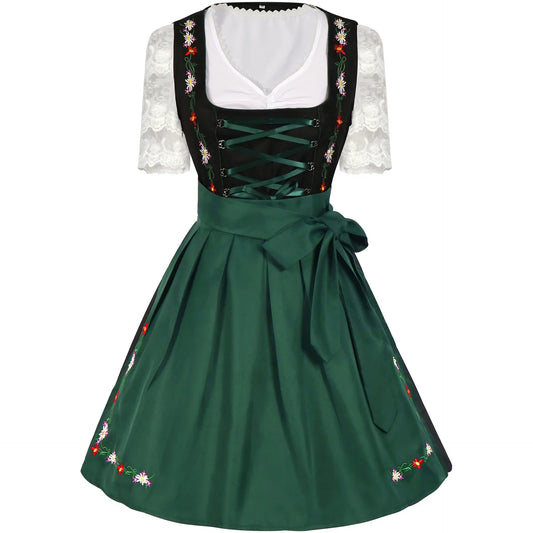Traditionele Groene En Zwarte Oktoberfest Dirndl