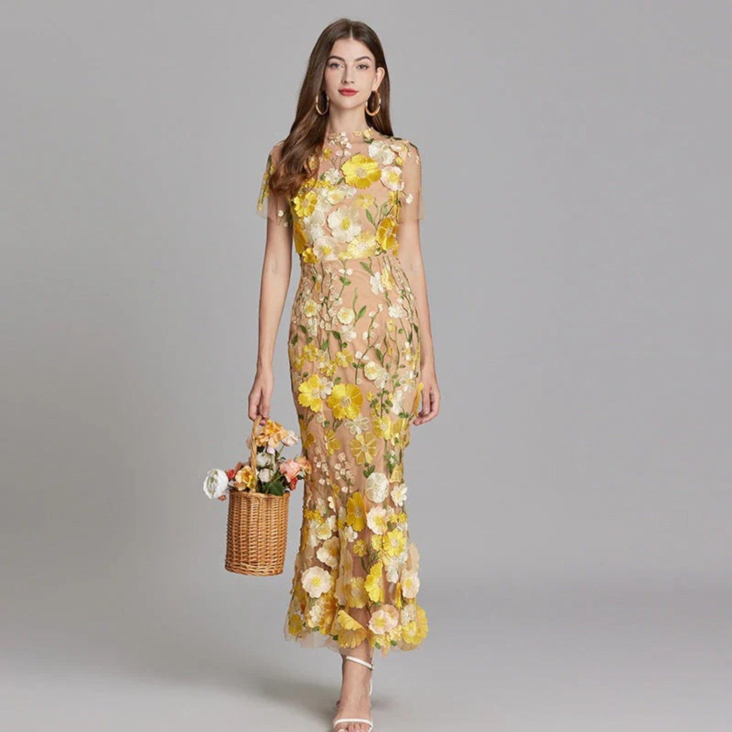 Camila | Elegante Geborduurde Jurk | Maxi