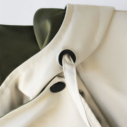 Stijlvolle Korte Trenchcoat | Gedrapeerde Kraag