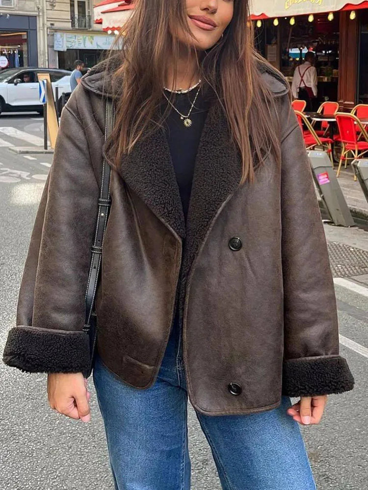 Oversized Winterjas Met Reverskraag | Dubbelrijig