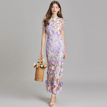 Camila | Elegante Geborduurde Jurk | Maxi
