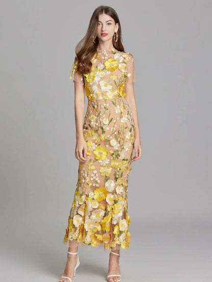 Camila | Elegante Geborduurde Jurk | Maxi