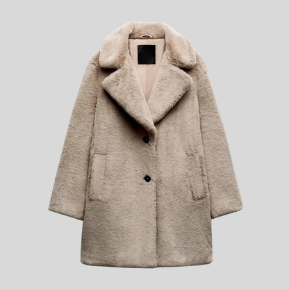 Oversized Winterjas Met Teddybont | Warm