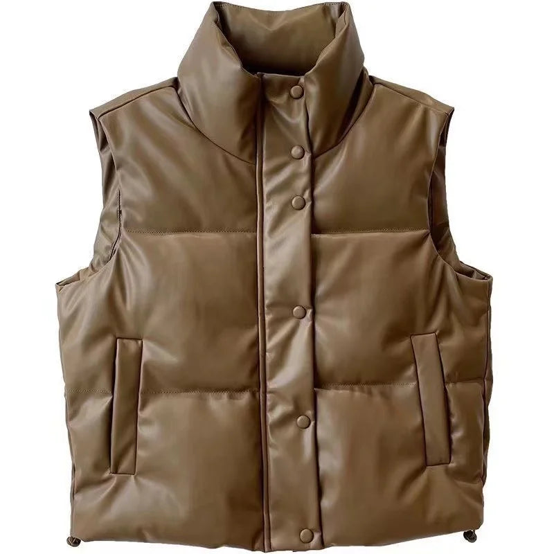 Trendy Mouwloos Puffervest | Kort