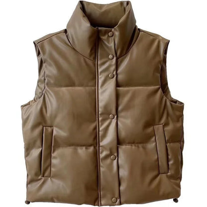 Trendy Mouwloos Puffervest | Kort