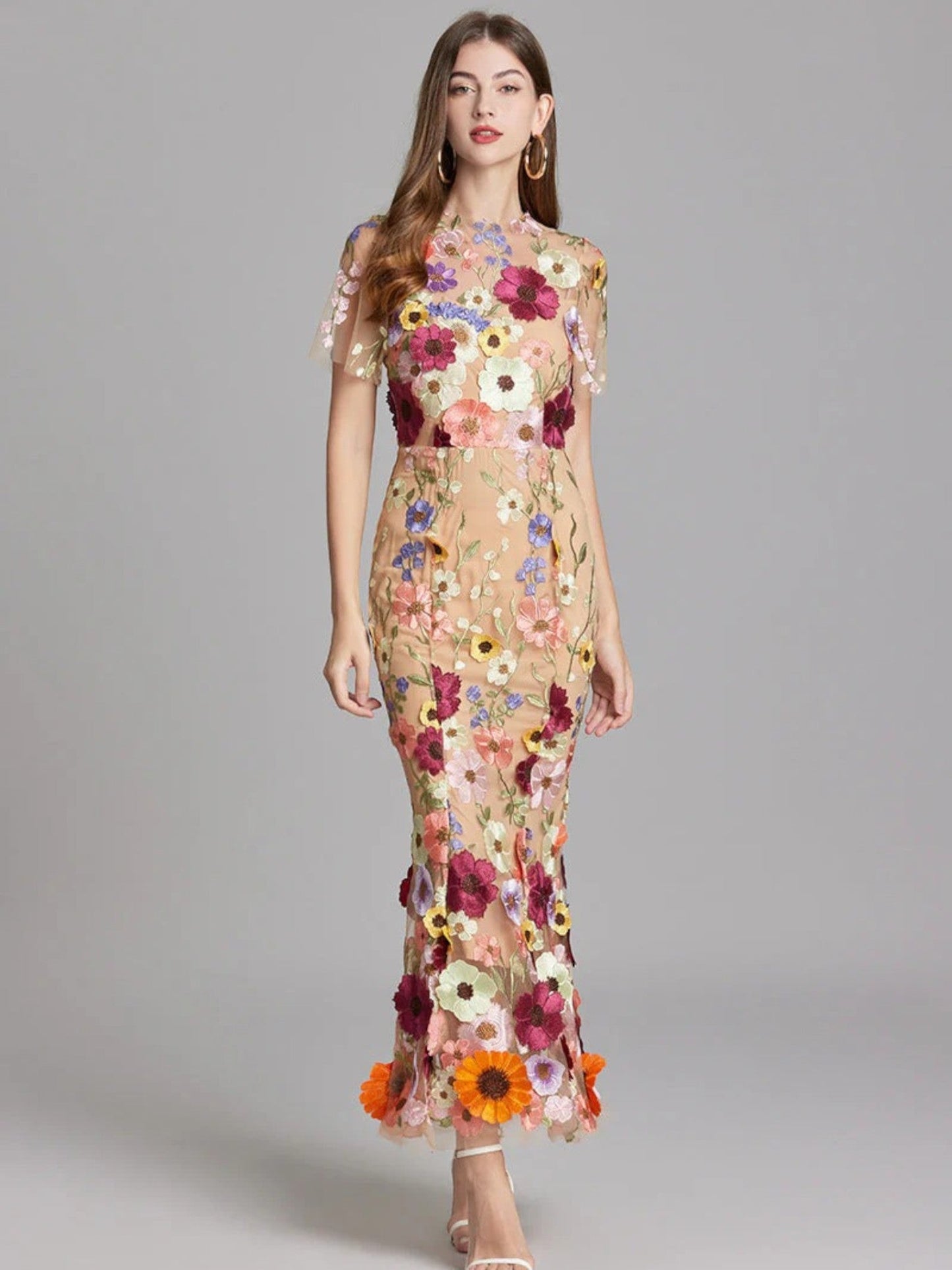 Camila | Elegante Geborduurde Jurk | Maxi