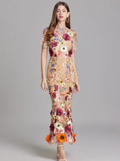 Camila | Elegante Geborduurde Jurk | Maxi
