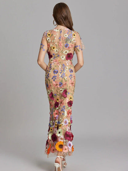 Camila | Elegante Geborduurde Jurk | Maxi