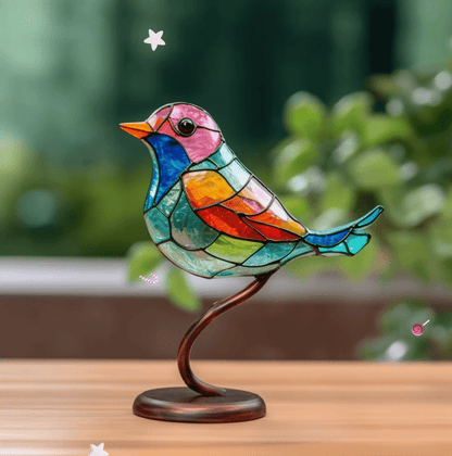 Decoratieve Glas-in-lood Vogels voor Kleurrijke Raamaccenten