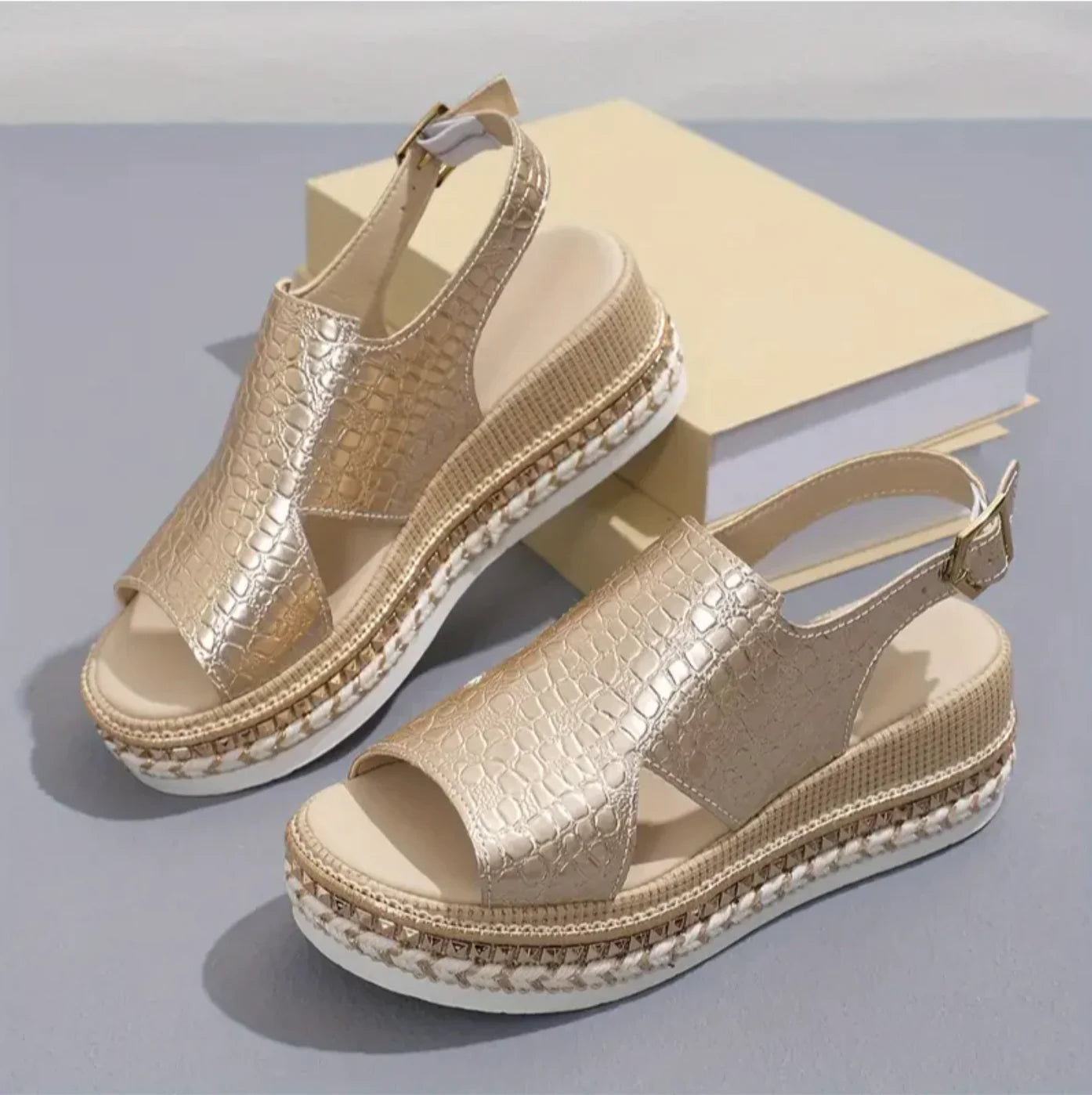 Solène | Elegante Sandalen Met Sleehak En Plateauzool