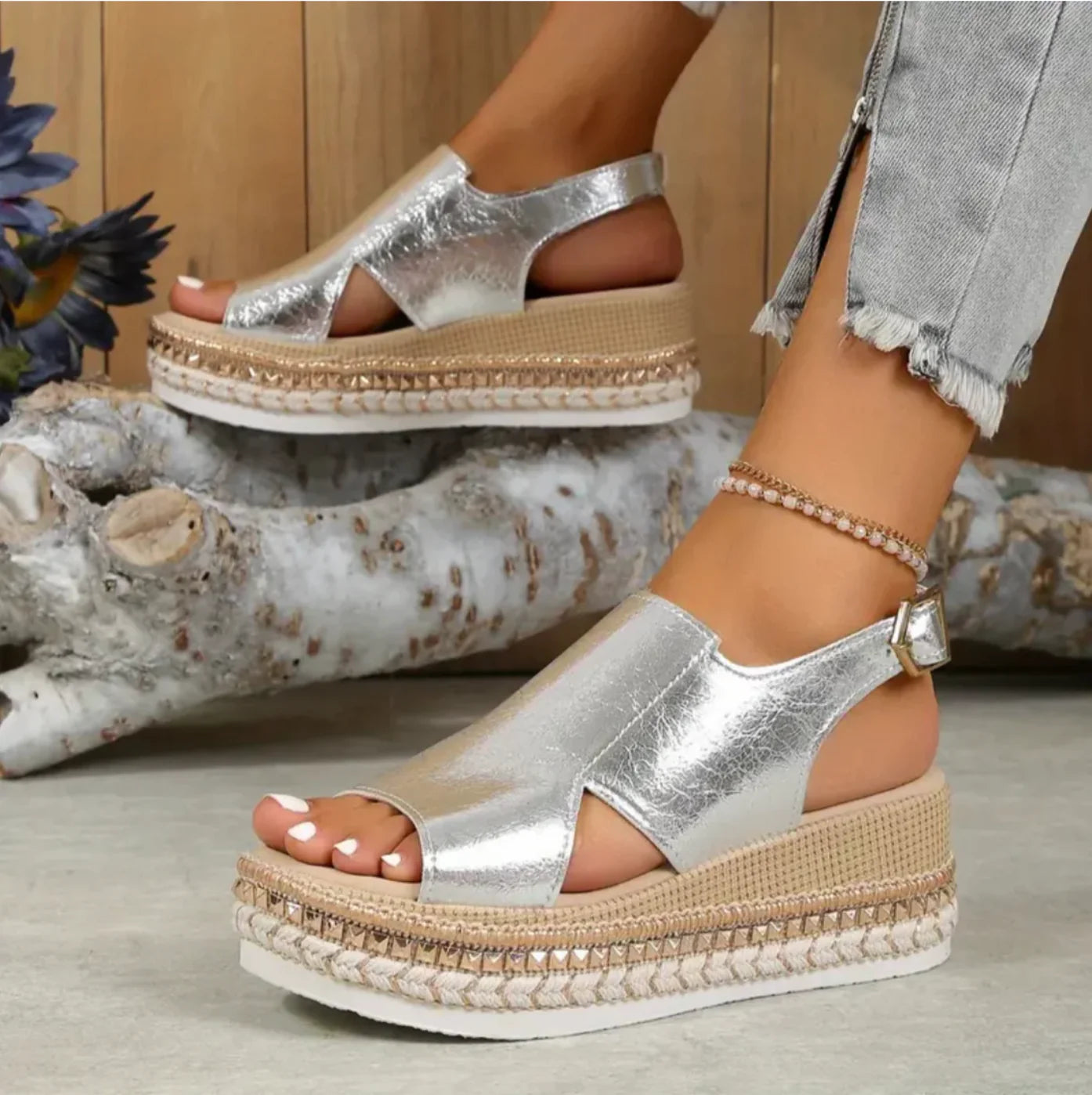 Solène | Elegante Sandalen Met Sleehak En Plateauzool