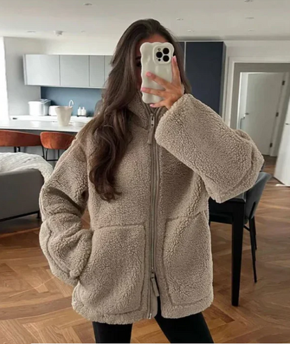 Teddy Vest Met Opstaande Kraag | Warm
