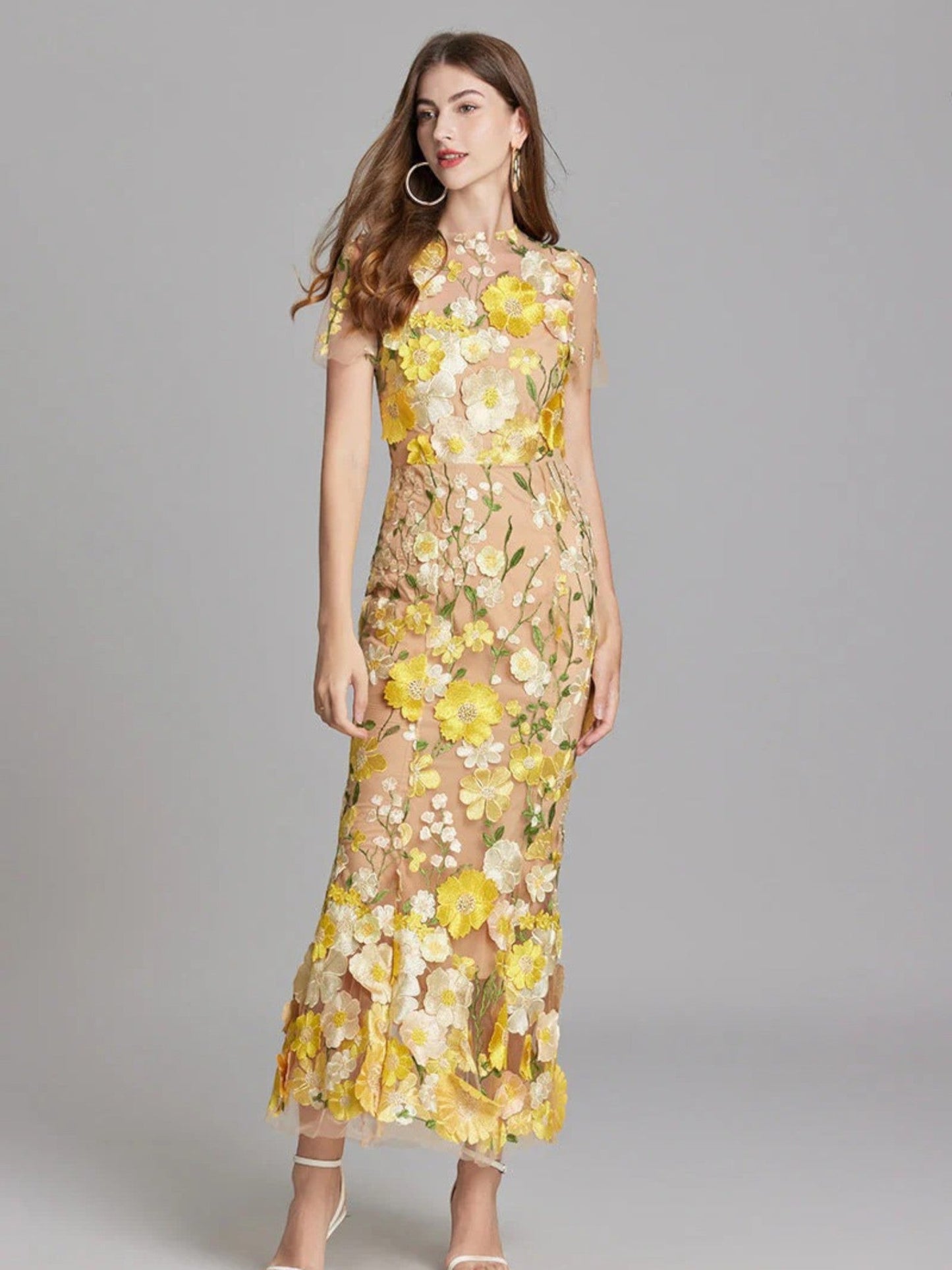 Camila | Elegante Geborduurde Jurk | Maxi