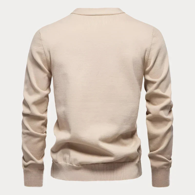 Gebreide V-Hals Vest Met Knopen | Lange Mouwen