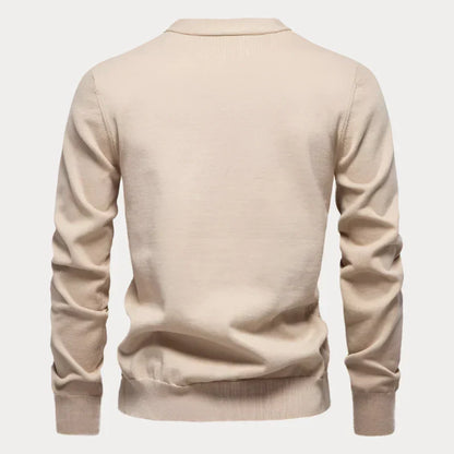 Gebreide V-Hals Vest Met Knopen | Lange Mouwen