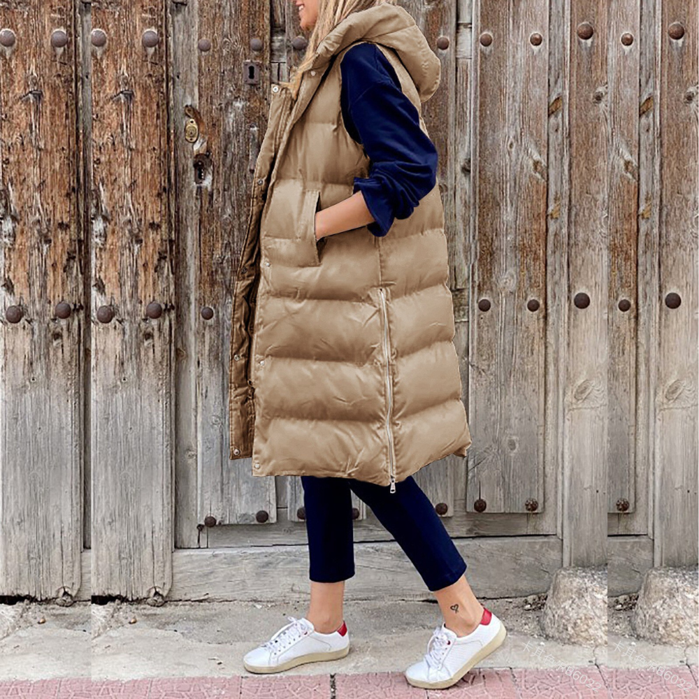 Casual Gewatteerd Vest Met Capuchon | Warm