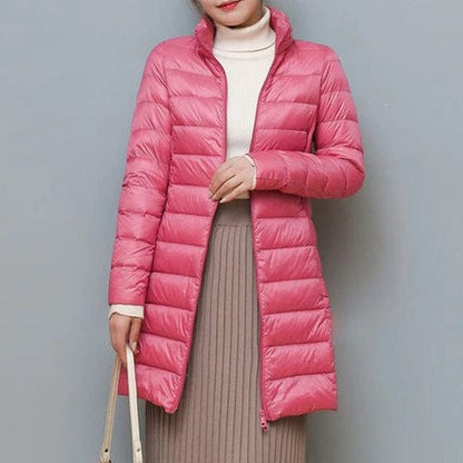 Lange Gewatteerde Jas Met Capuchon | Herfst