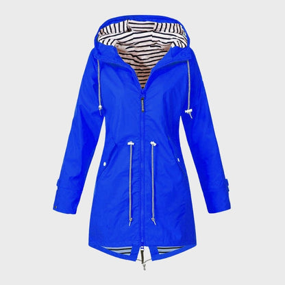 Middellange Regenjas Met Capuchon | Verstelbare Taille