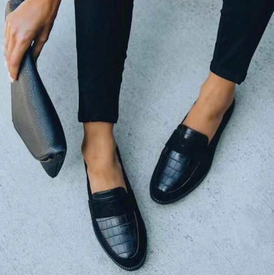 Delphine | Elegante Dames Loafers | Zwart