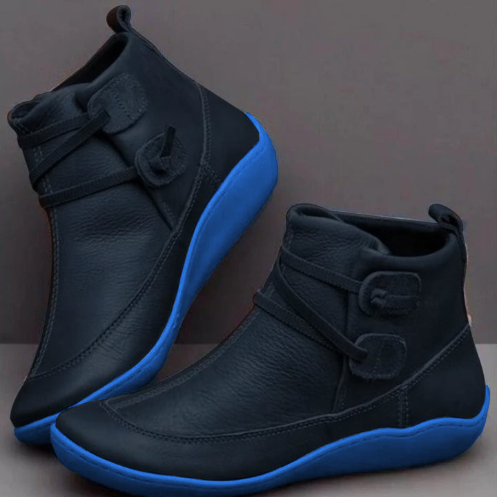 Retro Enkellaarsjes Met Ronde Neus