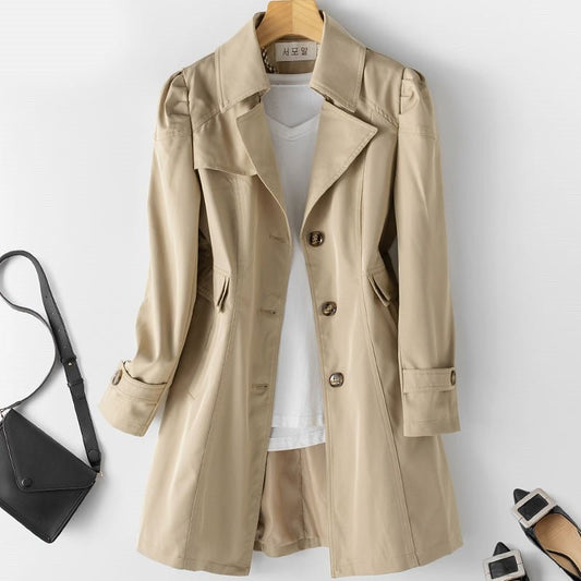 Trenchcoat Met Enkele Rij Knopen | Knoopsluiting