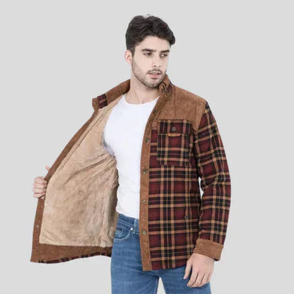Trendy Geruite Jas Met Borstzakken Voor Heren | Winter