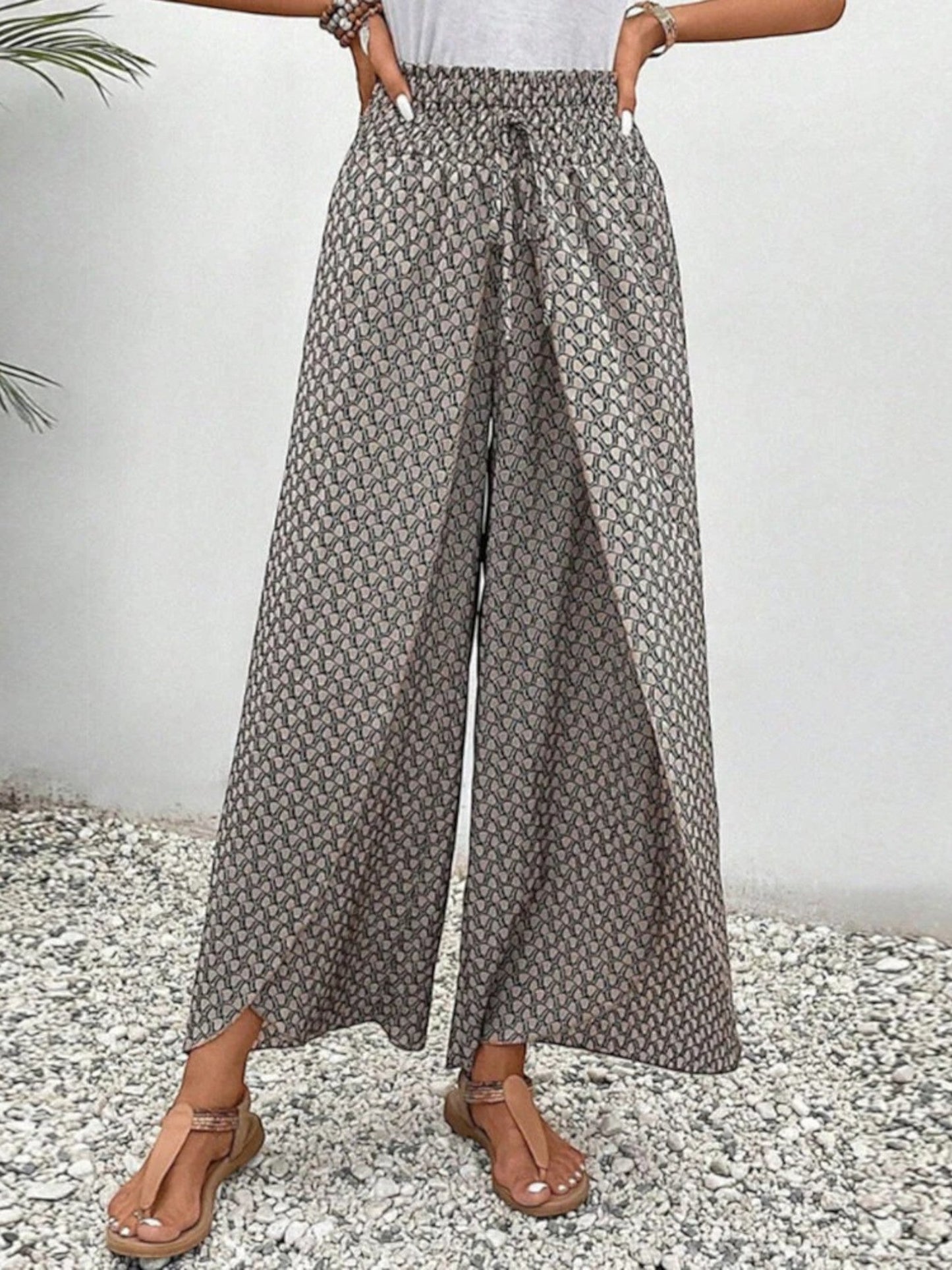 Zomerbroek Met Wijde Pijpen | Hoge Taille